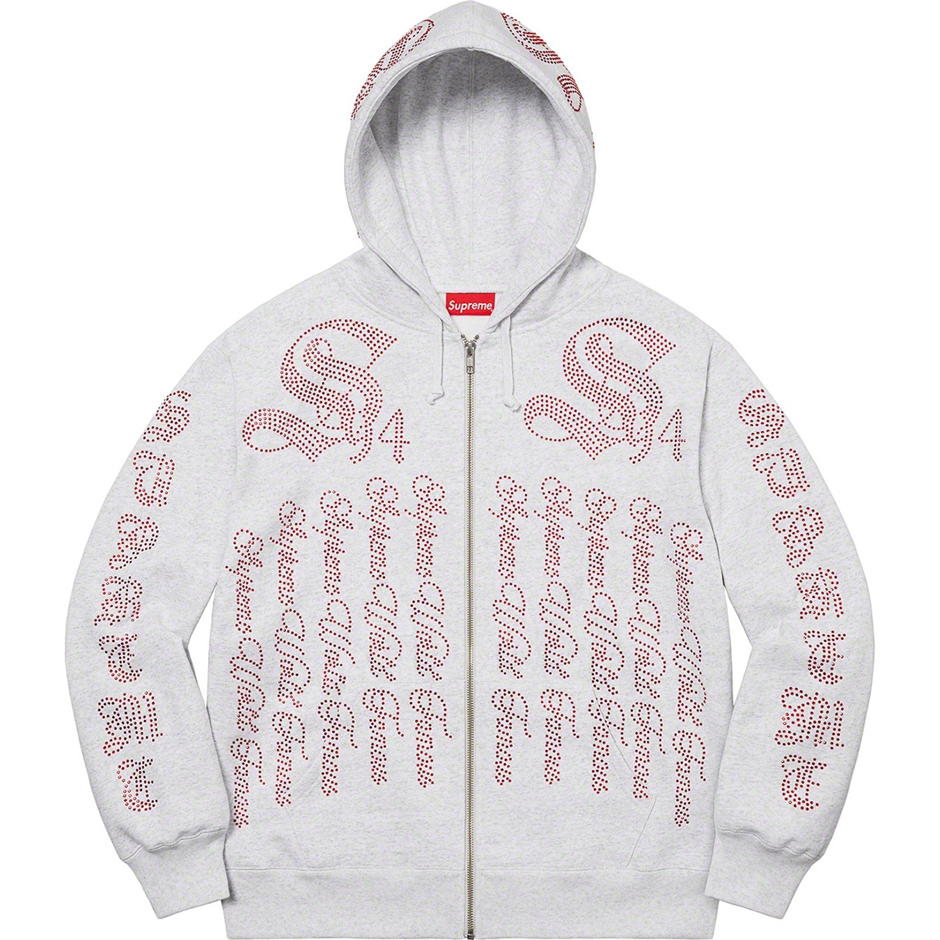 Rhinestone Zip Up Hooded Sweatshirt view 7